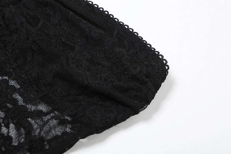 Strapless Lace Mesh Tube Top