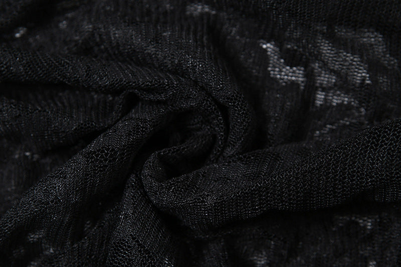 Strapless Lace Mesh Tube Top