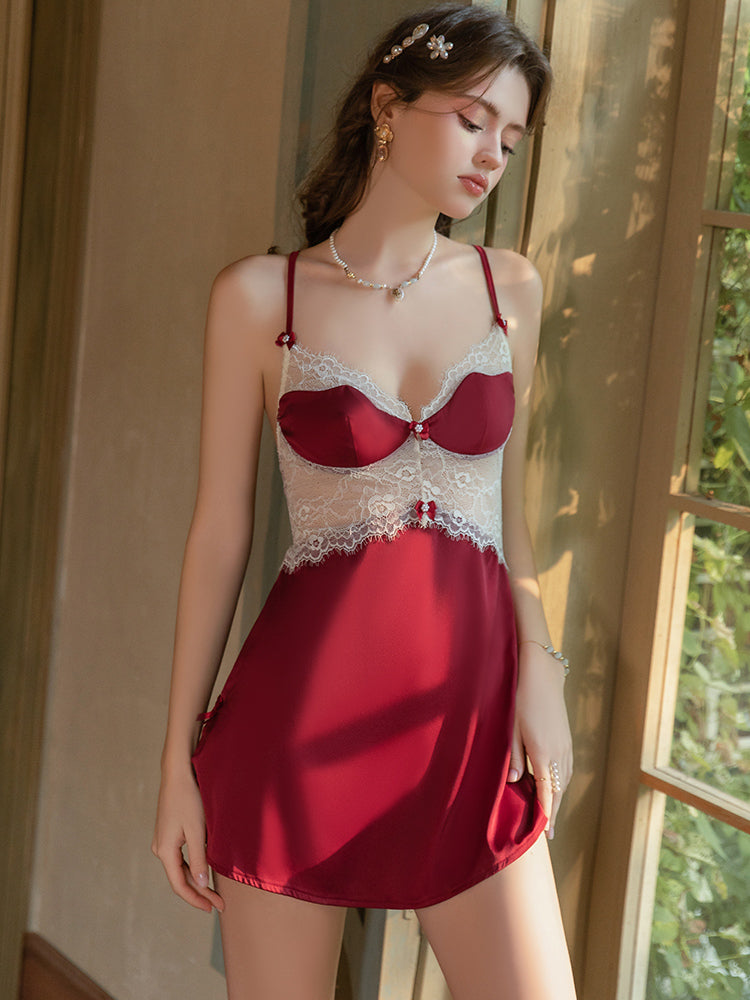 satin slip dress lace dress silk slip dress lingerie dress lace lingerie sleep dress satin mini dress red lingerie