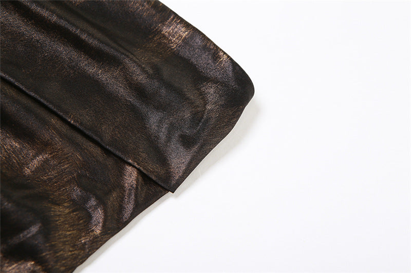 Close-up of dark brown fabric on a white background