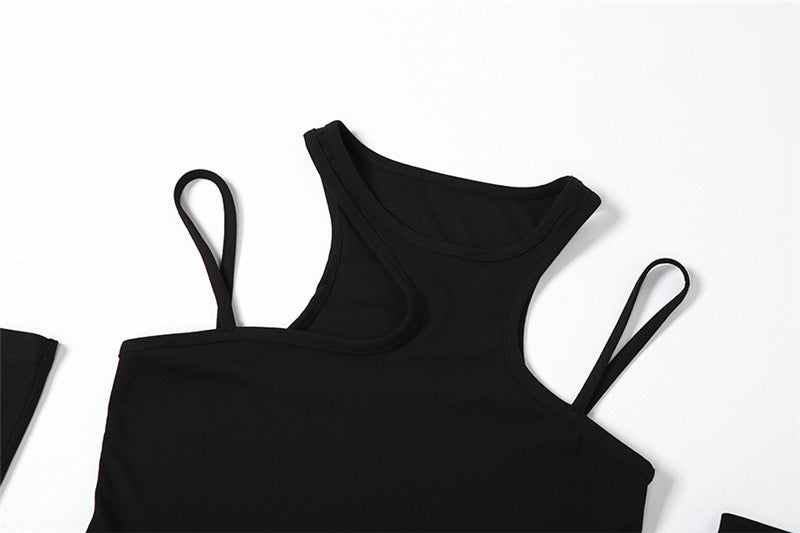 Black Cut-Out Long Sleeve Bodysuit