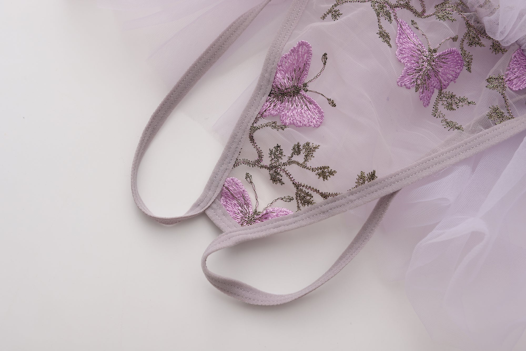 Butterfly Embroidered Mesh Tulle Dress