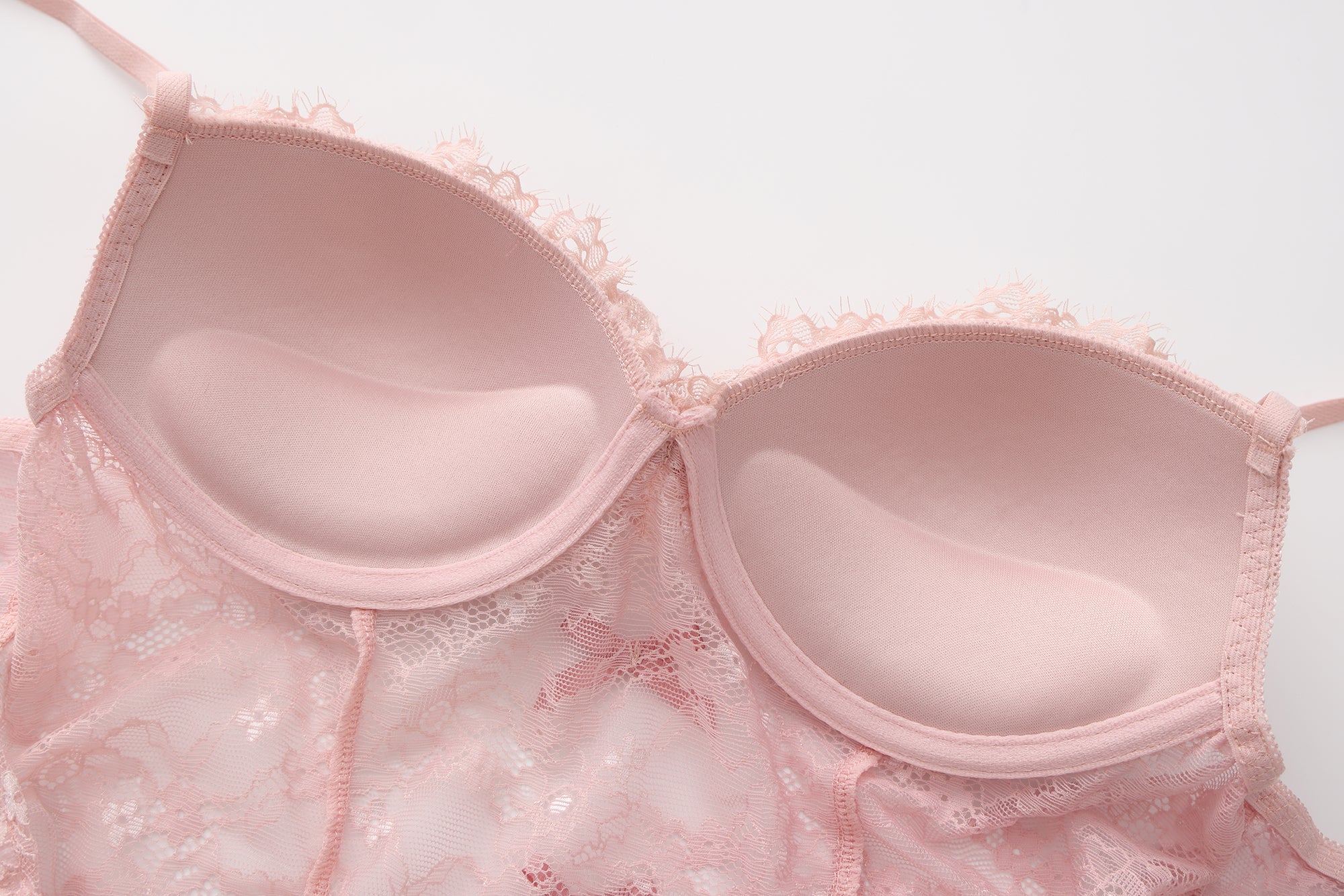 Lace Trim Mesh Babydoll Nightdress