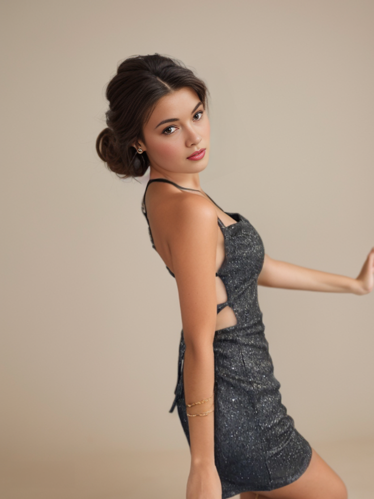 Starlight Sequined Mini Dress