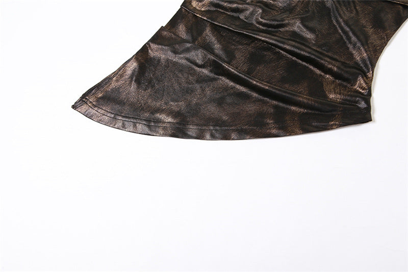 Brown velvet fabric on a white background