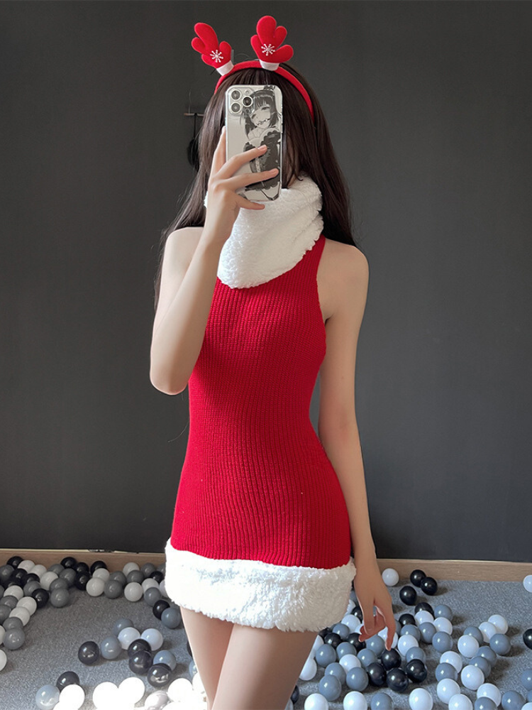 Sexy Christmas dress, red Christmas sweater dress, Christmas sexy dress, sweater dresses for Christmas