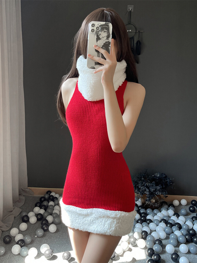 Sexy Christmas dress, red Christmas sweater dress, Christmas sexy dress, sweater dresses for Christmas