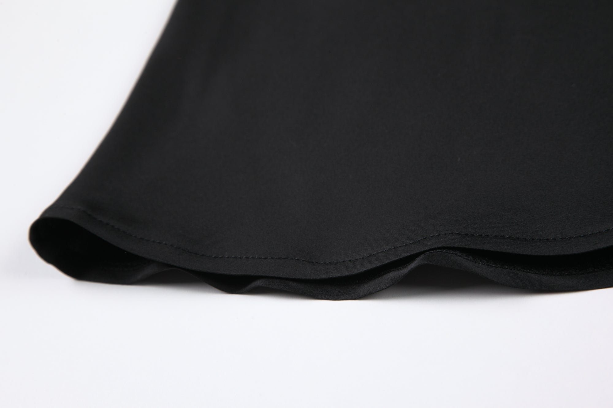 Sleek Noir Satin Slip Dress