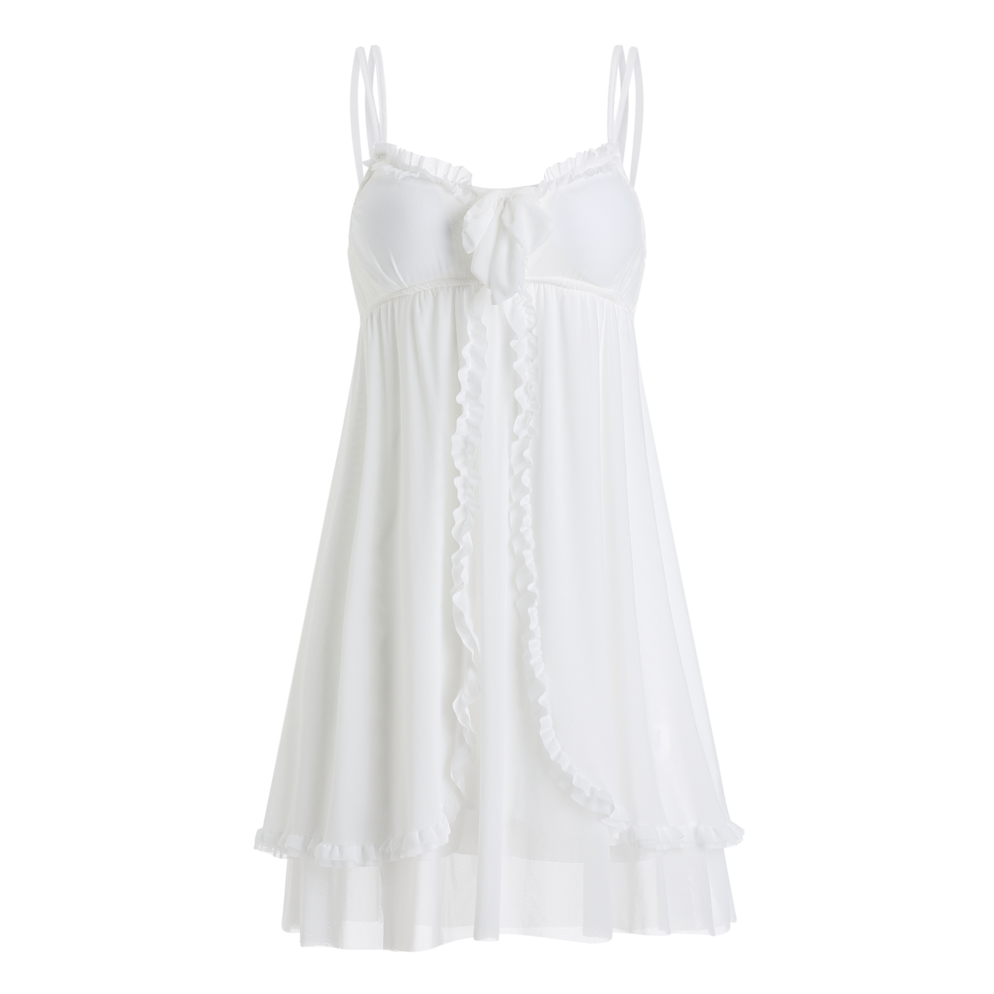 Romantic Lace-Trimmed Slip Dress